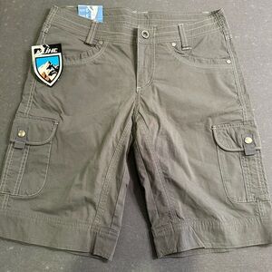 Womens Gray Cargo Shorts
